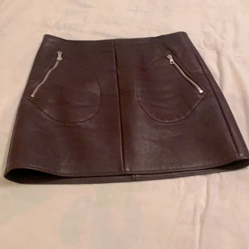 Gap Leather Mini Skirt